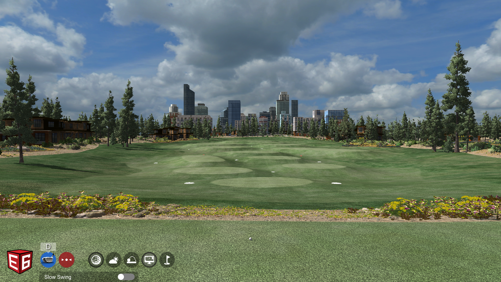 Driving range simulator view
